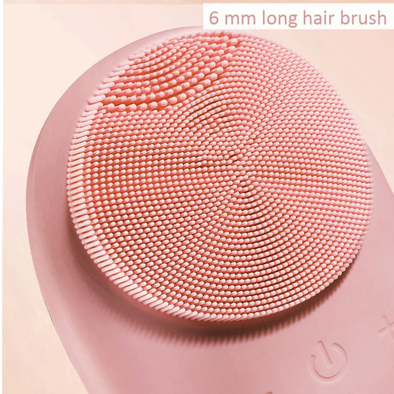 New products mini silicone face scrubber brush vibration acne Facial Cleaner ionic silicon electric brush face cleaning brush