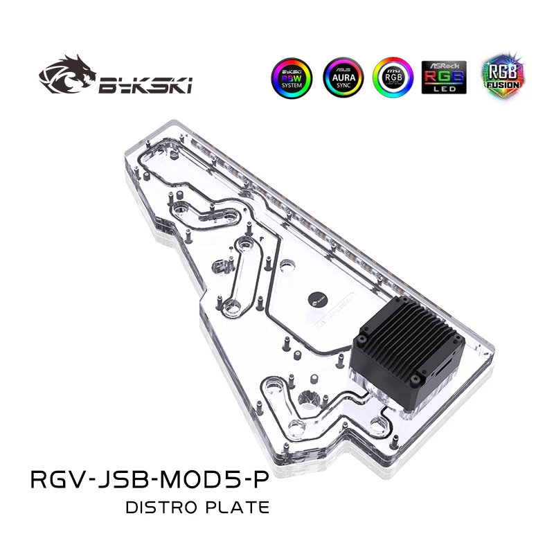 

Bykski RGV-JSB-MOD5-P Waterway Plate for Chassis with Jonsbo MOD5 Case Distro Plate Pump PC Water Cooling