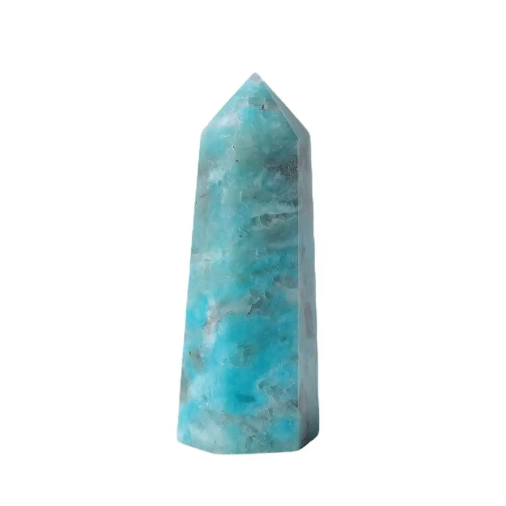 50-100mm Tianhe Stone Natural Healing Crystal Wand Reiki Polished Gemstone Hexagonal Obelisk Column Home Desk Decoration