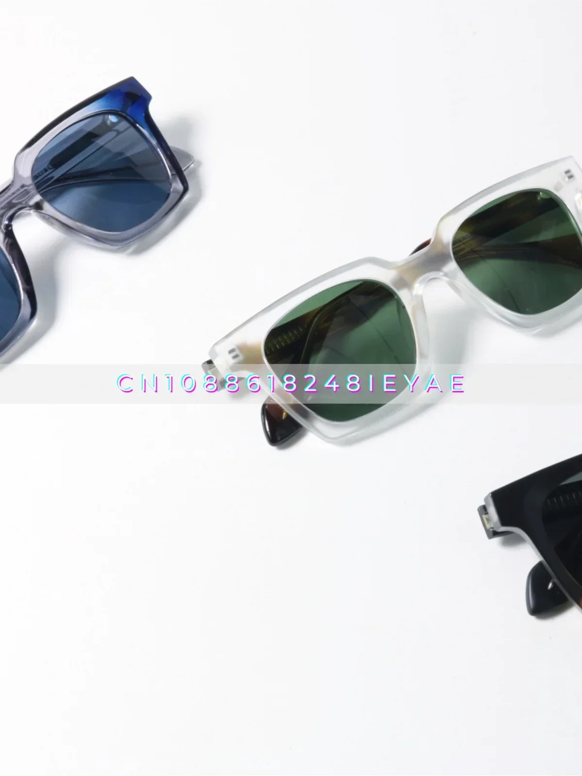 Vierkante Niche Splicing Kleur Gepersonaliseerde Zonnebril Uv400 Anti-ultraviolette Straling Zonnebril met Matte Frame