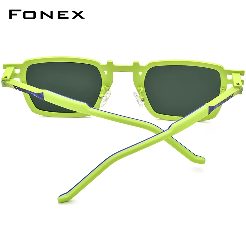 FONEX Titanium Sunglasses For Men 2026 New in Trendy Brand Design Sun Glasses High-end Japanese Square Shades 85910T