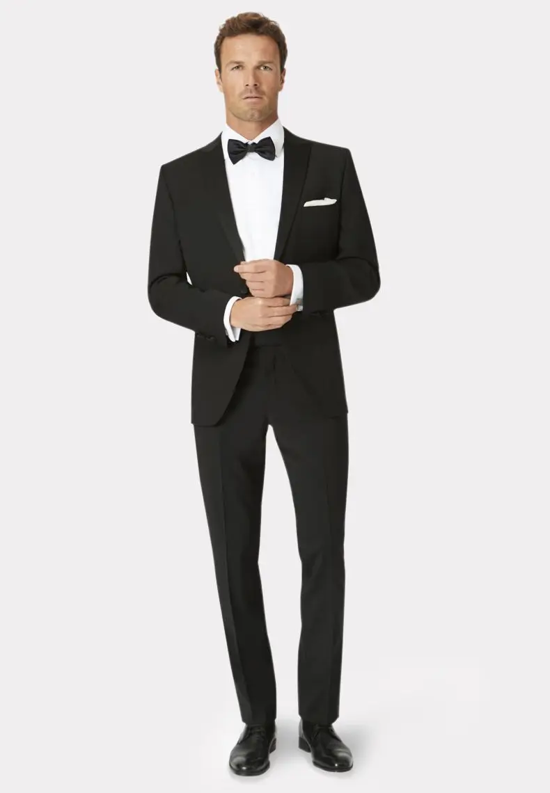 Male Suit Men's Two Piece Suit Single Breasted Mens Black Tuxedo Dinner Jacket Slim Fit Notch Lapel Wedding Party Dress Costumes