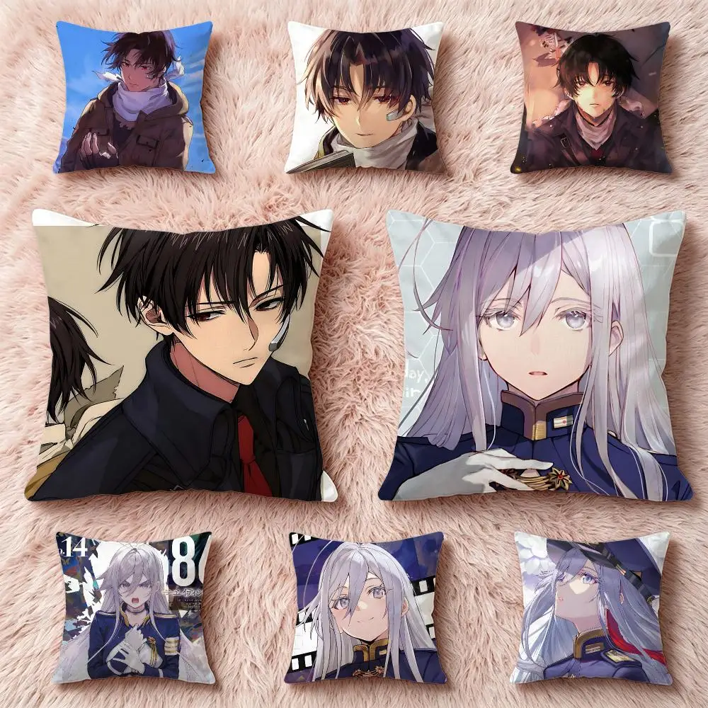 Anime 86‑Eighty Six‑ Cushion Cover Pillow Short Plush Pillow Cute Simple Style For Living Room Bedroom Birthday Gift