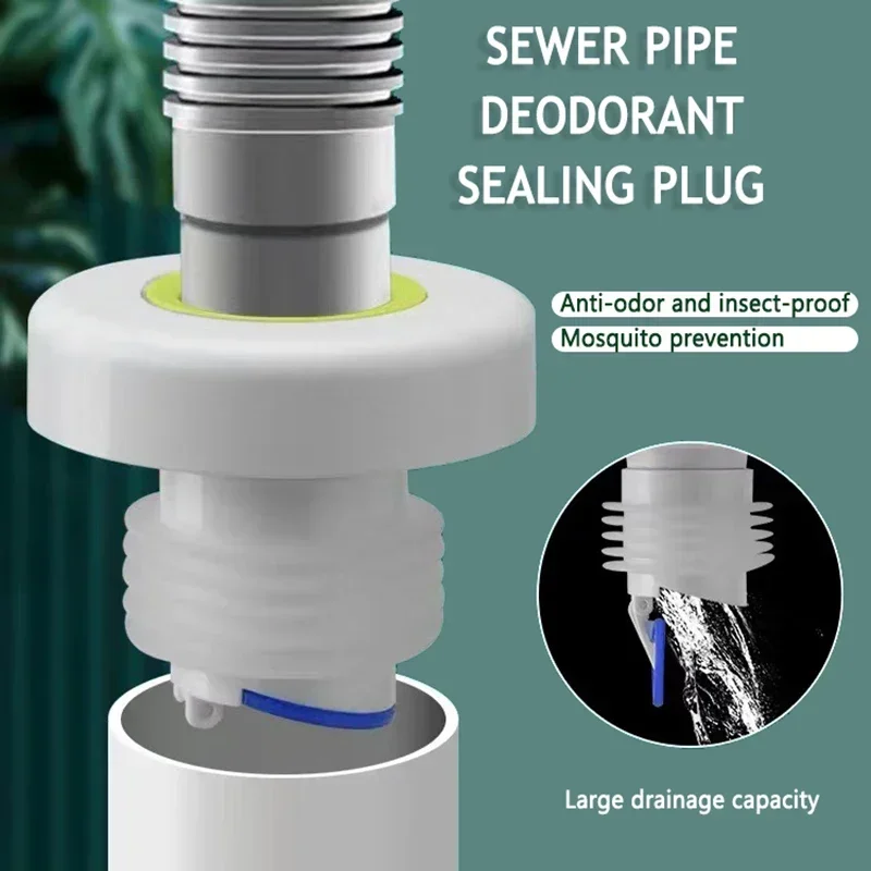 Pipe Drain Sealing Plug Deodorant Cover Wash Machine Hose Connector Floor Drain Anti-odor Insect-proof Sewer Seal Accessories