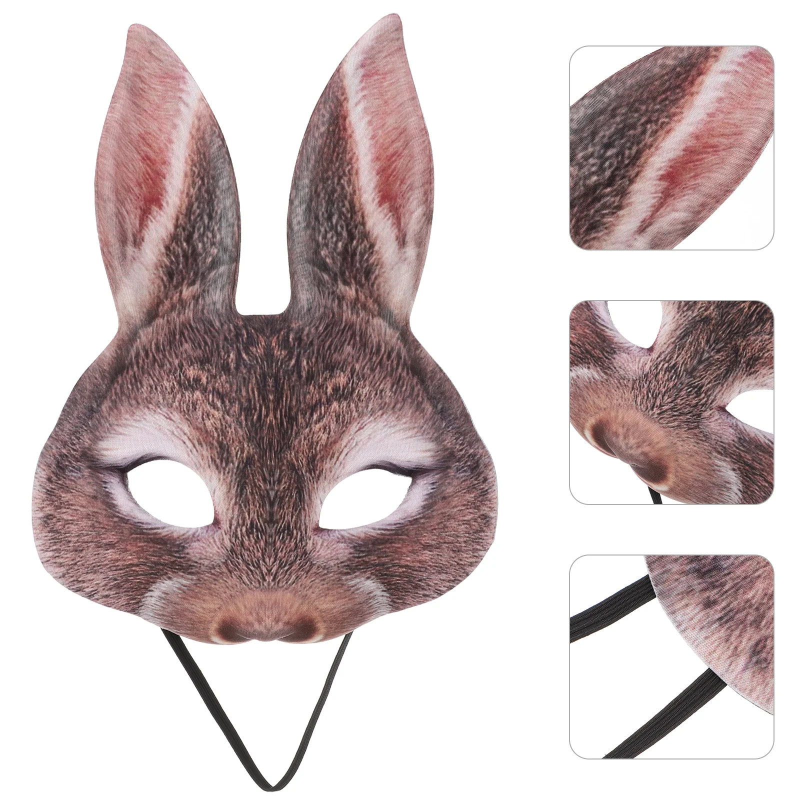 

Half Face Rabbit Mask Adult Halloween Animal Head Masks Party Cosplay Mask Easter Carnival Masquerade Accessories Shooting Props