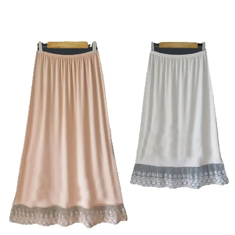 

Базовая юбка с кружевным украшением, модальная полуюбка, нижняя юбка под платьем, женская нижняя юбка Jupon Femme