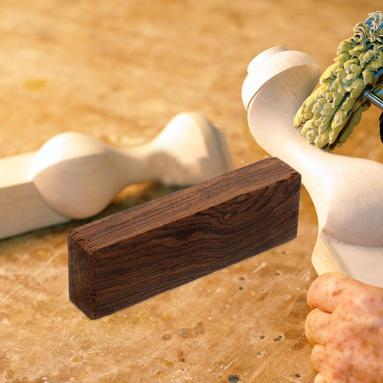 

Unfinished Wooden Block Crutch Handgrip Durable Bass Wood Carving Material For Diy Trekking Handles Easy Install Craft Wood