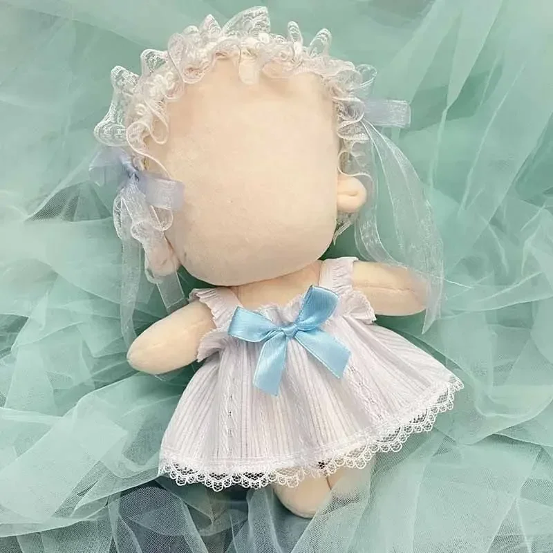 20cm Cotton Doll Bow Dress Cute Mini Decoration Skirt Clothing DIY Dress Up Jumpsuit Accessories Fashion Kids Gifts