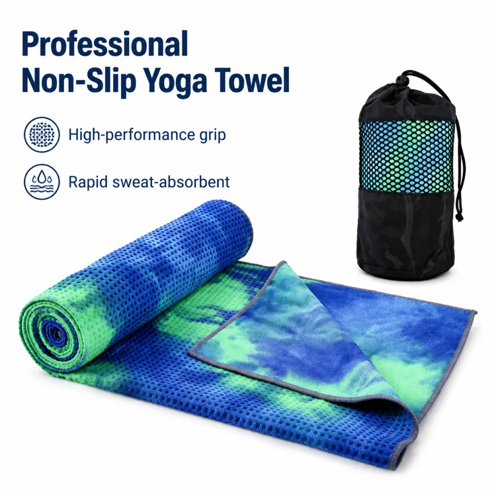 183*63*1.5cm Printed Non Slip Yoga Towel Sweat Absorbent Thick Mat Towel For Hot Yoga Bikram Pilates Home Gym Fitness Accessory
