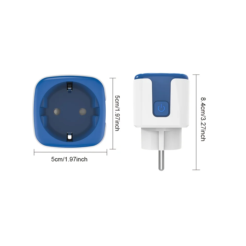 Sixwgh Tuya WiFi مقبس ذكي (16A/20A EU) جهاز تحكم عن بعد متنقل + مفتاح مؤقت يدعم إحصاءات البطارية ومساعد الصوت #3