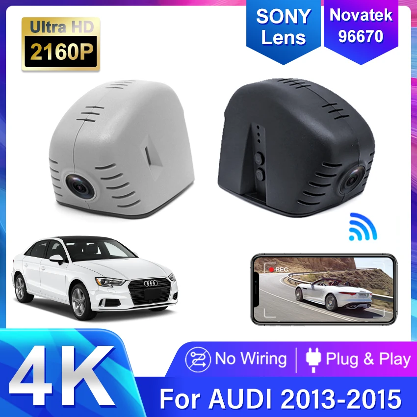 Hidden Plug and Play Car DVR Dash Cam 4K For Audi a1 a3 a4 a5 a6 a7 a8 q3 q5 q7 rs3 rs4 rs5 rs7 tt b5 b6 b7 b8 b9 8v c5 c6 c7 8p