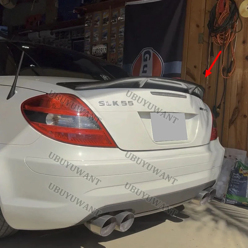 For Benz SLK Class R171 2005 - 2010 SLK200 SLK280 SLK300 SLK350 Carbon Fiber Rear Trunk Lid Car Spoiler Ducktail Lip Wings