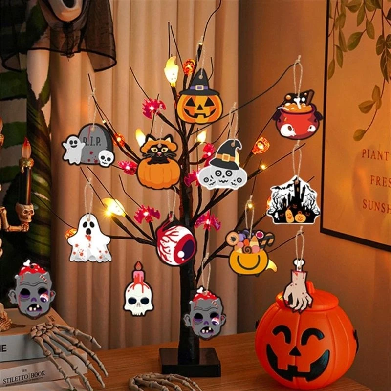 97QCゴーストリープルフラッグクラフト装飾ハロウィーンペンダントハロウィーンDIYペンダント