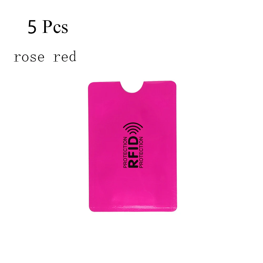

5Pcs Safety Aluminium Bank Anti-theft RFID Blocking Protect Case Cover Card Holder Sleeve Wallet