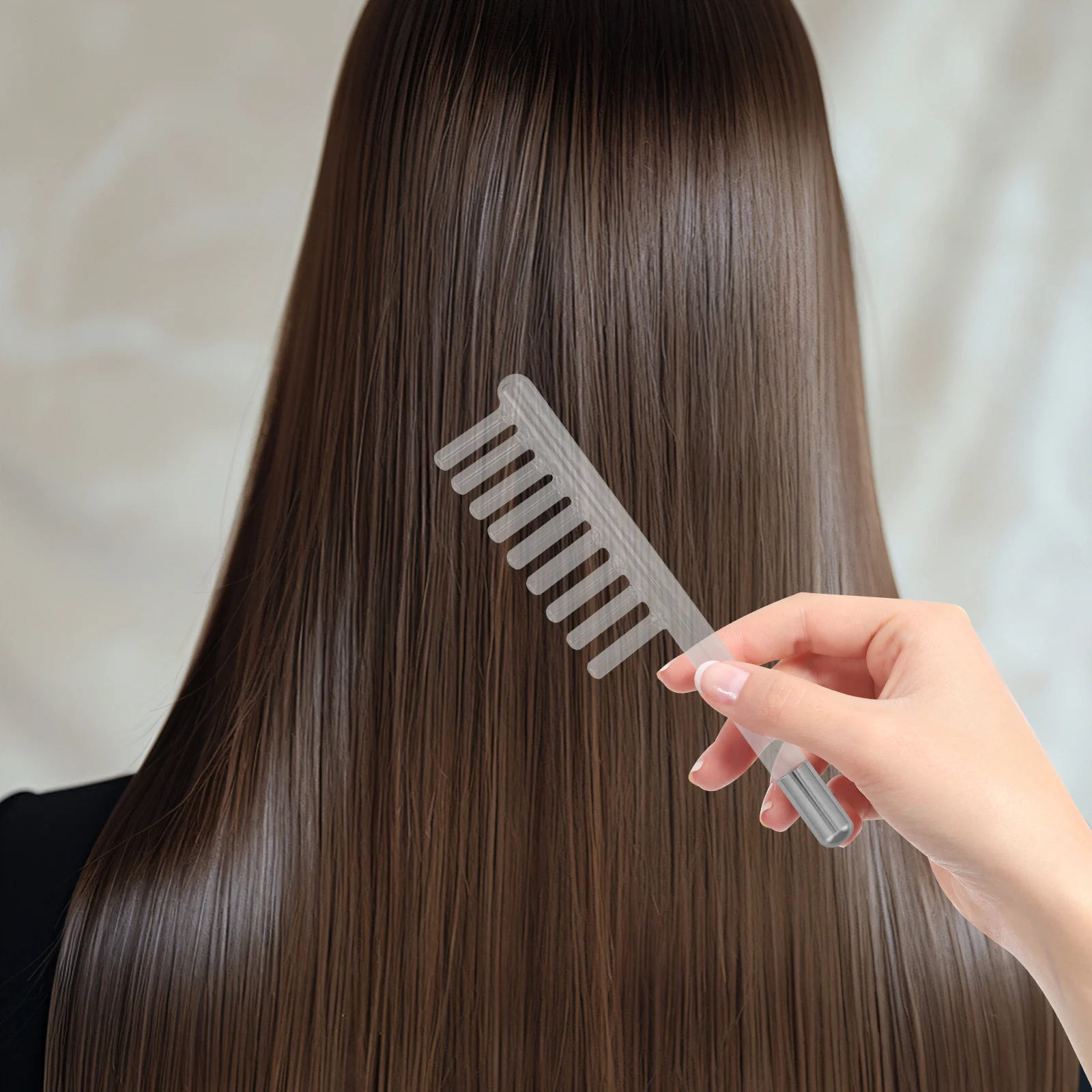 Peigne de remplacement d'électrode en Tube de verre, pour appareil Facial, soins de la peau, outil de croissance des cheveux à haute fréquence, beauté Portable