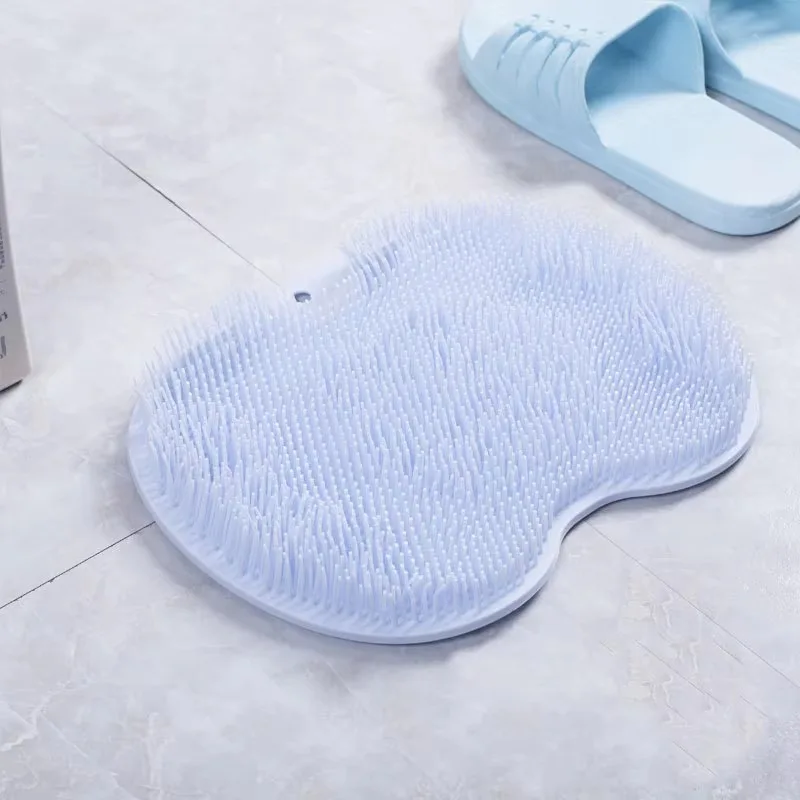 Exfoliating Shower Massage Scraper Bathroom Non-slip Bath Mat Back Massage Brush Silicone Foot Wash Body Cleaning Bathing Tool