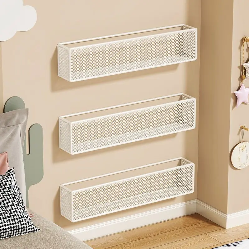 Simple Multi-layer Storage Racks Picture Book Sundries Sorting Home Door Iron Art Wall Mounted Kids's Goods Organizer Holders