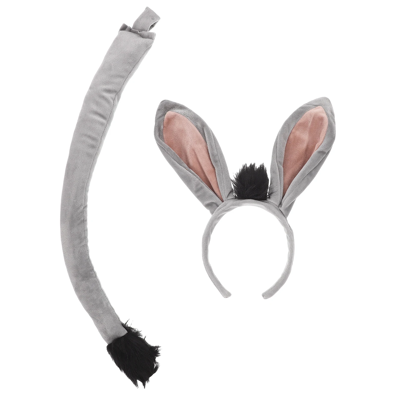 

1 set Ears Headband Donkey Accessories Kids Party Halloween Carnival Decorative Set Soft Comfortable Reusable Headband Hairband