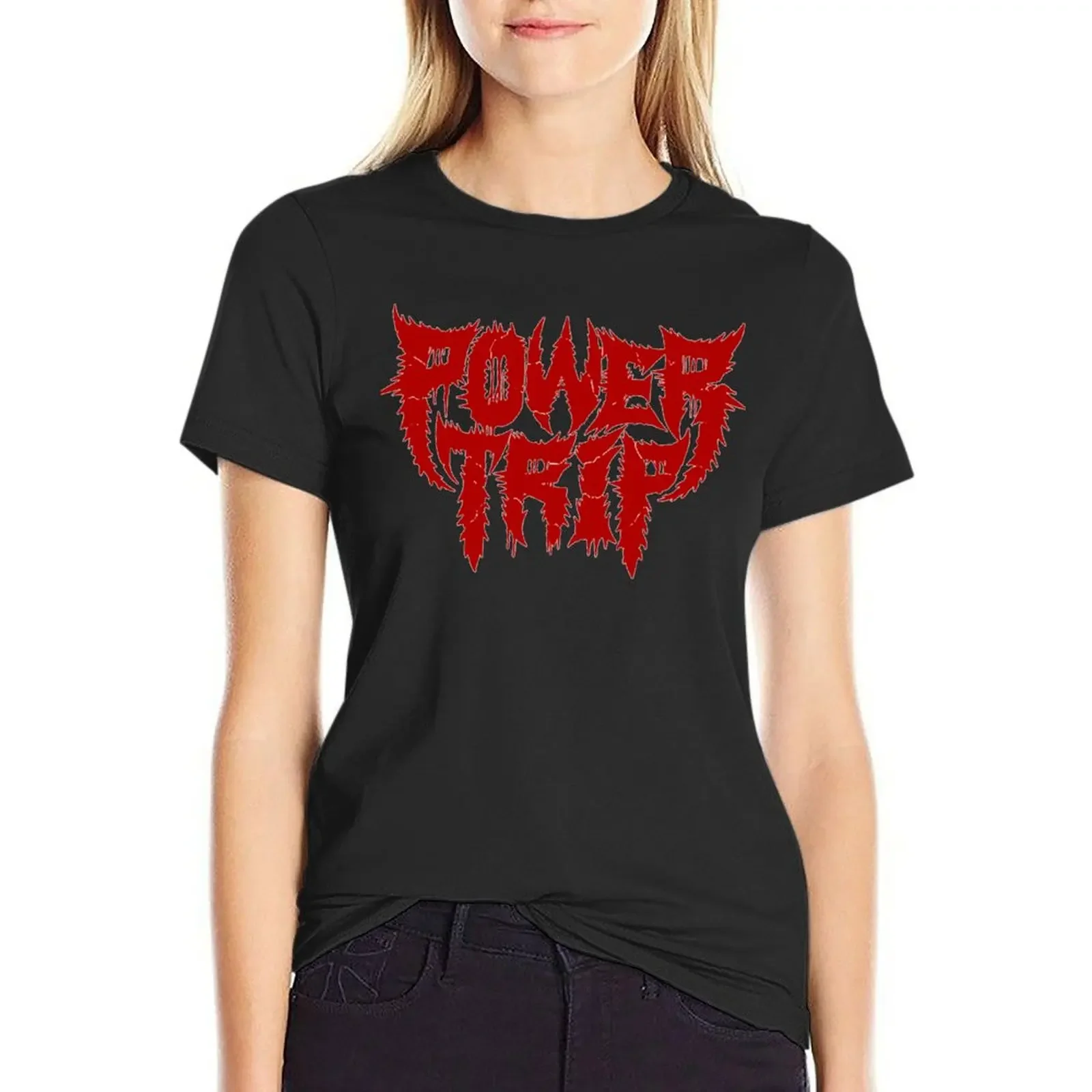 

POWER TRIP Essential T-Shirt tees lady clothes plus size tops western t shirts for Women