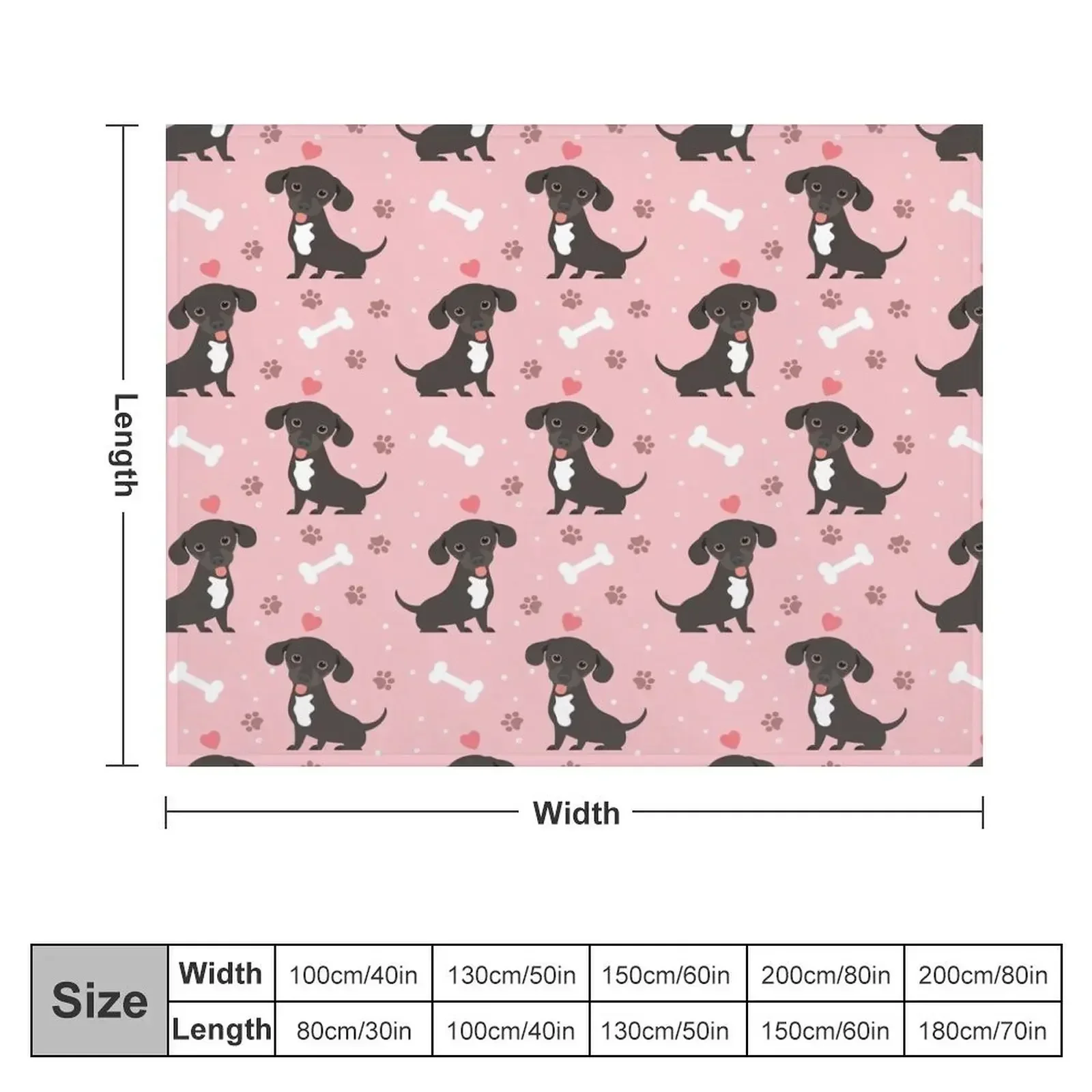 LOVE Black and White Chiweenie dachshund chihuahua mix Throw Blanket warm for winter Fashion Sofas Blankets