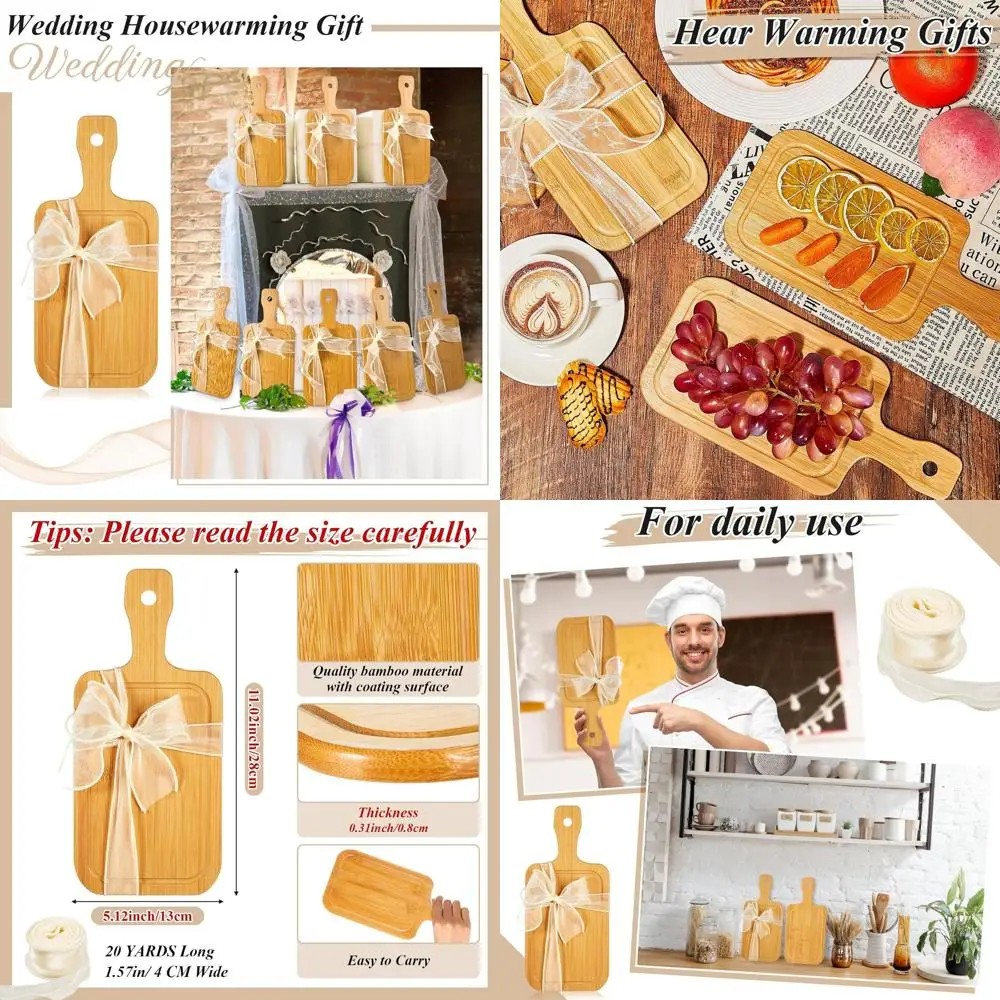 

Set of 20 Mini Bamboo Charcuterie Boards for Engraving - Ideal Wedding and Housewarming Gifts