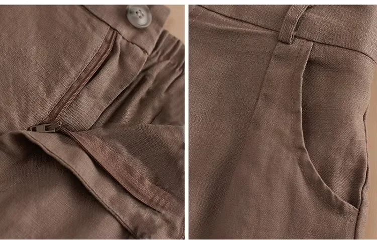 High waist cotton linen half skirt female spring and summer new fashion chic elegant retro long section package hip half skirt