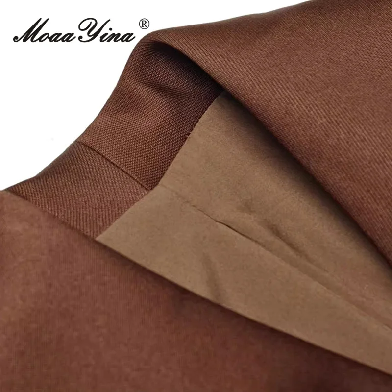 MoaaYina cuello de manga larga con cordones en la cintura borde con volantes flor tridimensional gabardina larga de moda 2025 otoño nuevo