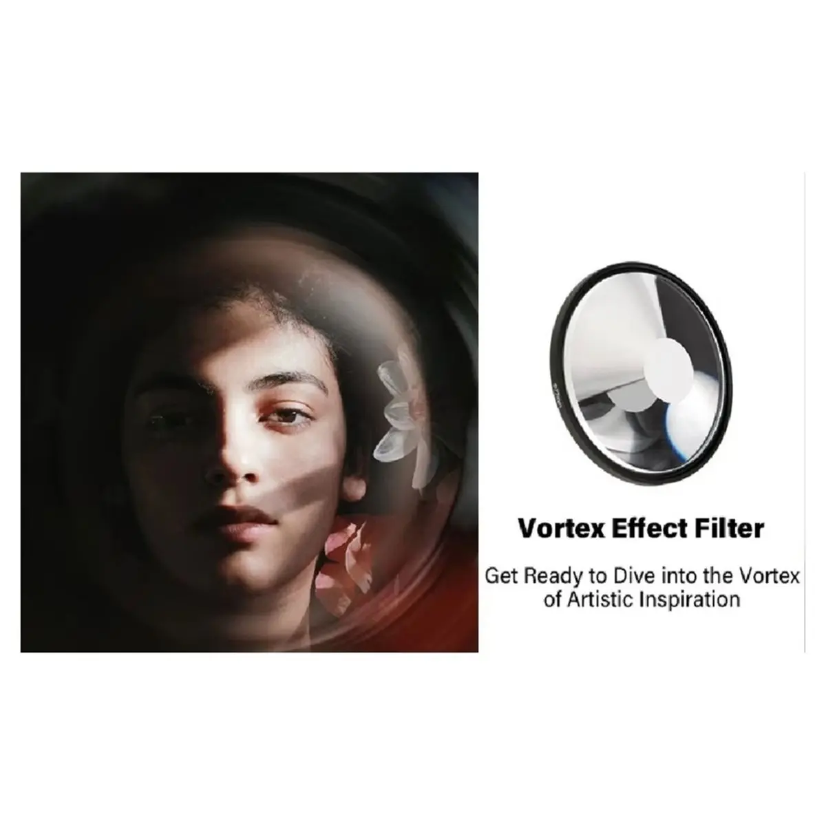 DT[Set of ]D2274-Chromatic Camera Filter Iridescent Optical Glass Filter for Rainbow Swirl Distortion Portrait Filter 77mm