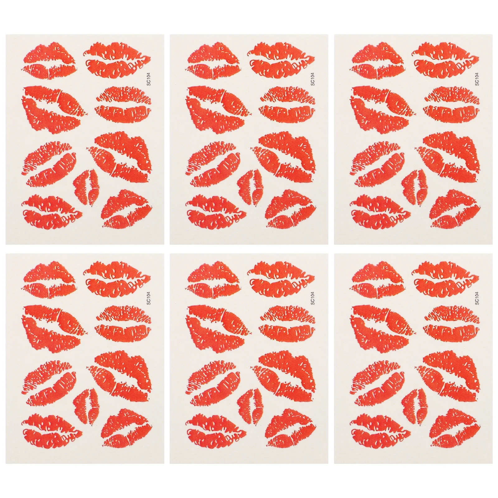 

5 шт., 5 упаковок, наклейки для взрослых, татуировки с поцелуем рта, Купидон, Хэллоуин, следы для губ, временная татуировка, красный штамп для тела