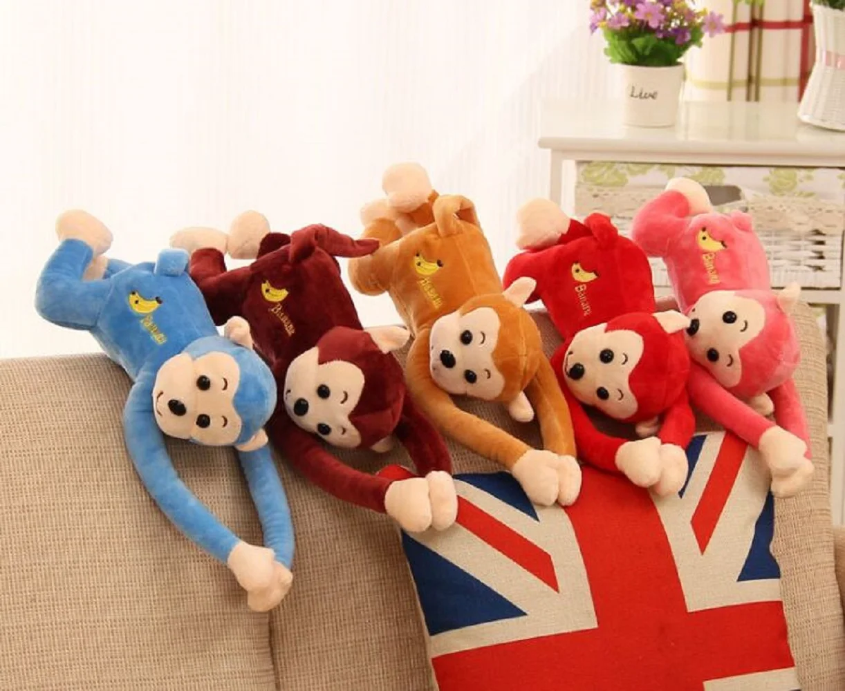 40cm Cute Plush Banana Monkey Toy Stuffed Lying Monkey Doll Creative Gift Soft Monkey Softie for All Ages