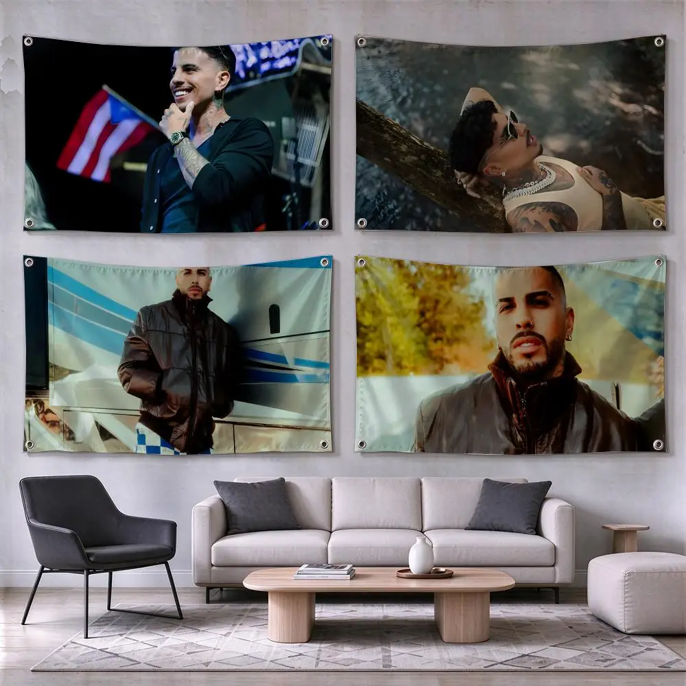 Rauw Alejandro Latin Urban Artist Flags Wall Hanging for Outdoor Camping, Family Celebrations & Garden Home Decor Gift