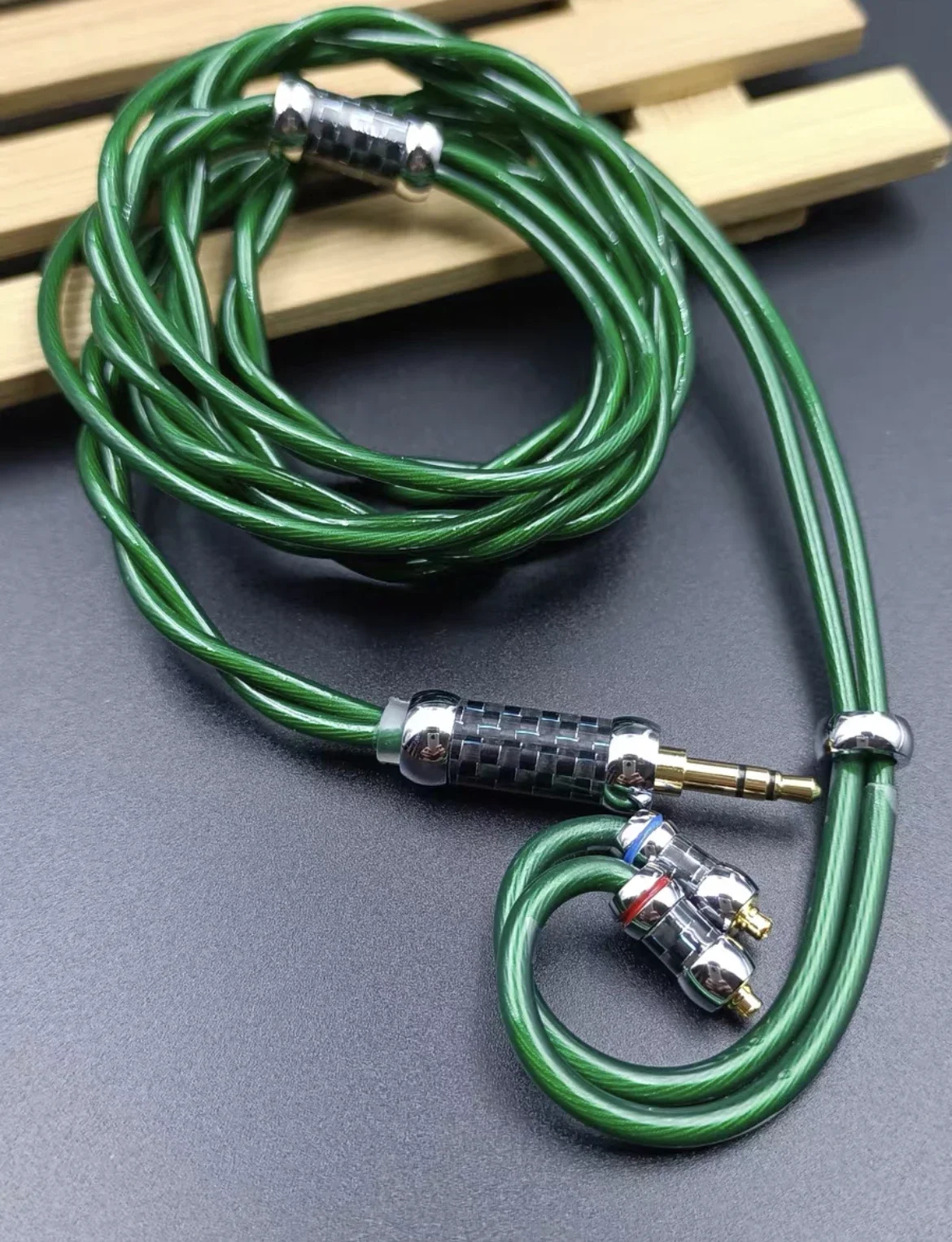 litz 2 share twisted Single crystal copper coaxial shield 610 core MMCX cable type 6 four colors