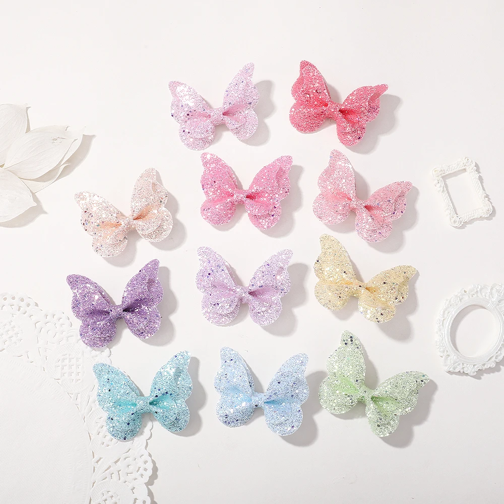 

2PCS/set Baby Girls Sequin Butterfly Hairpins Matching Color Princess Hairgrip Headwear Children Hair Clips Hair Accessories