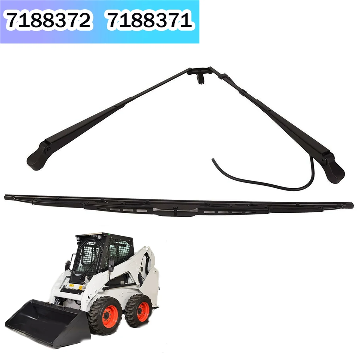 Window Wiper Blade 7188372 Window Wiper Arm 7188371 for Bobcat Skid Steer Loader S160 S185 S330 S250