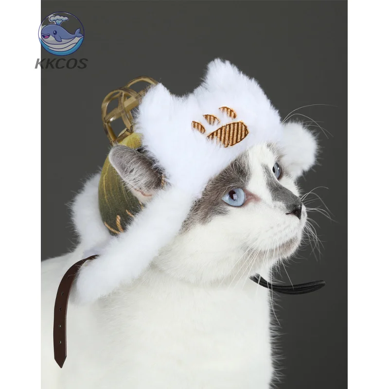 

Cat Pet Hat Cosplay Game Disguise Cute Meow Hat Furry Plush Palico Cap Props Halloween Party Carnival Costume Props KKCos