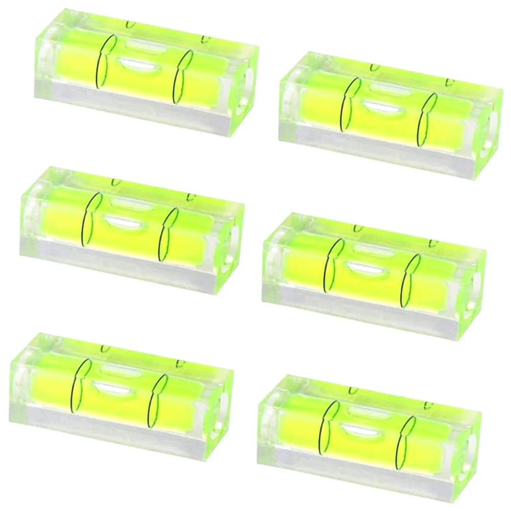 6 pezzi Mini livella a bolla di spirito livelli quadrati per cornici da parete display artistici immagine appesa RV treppiede misurazione