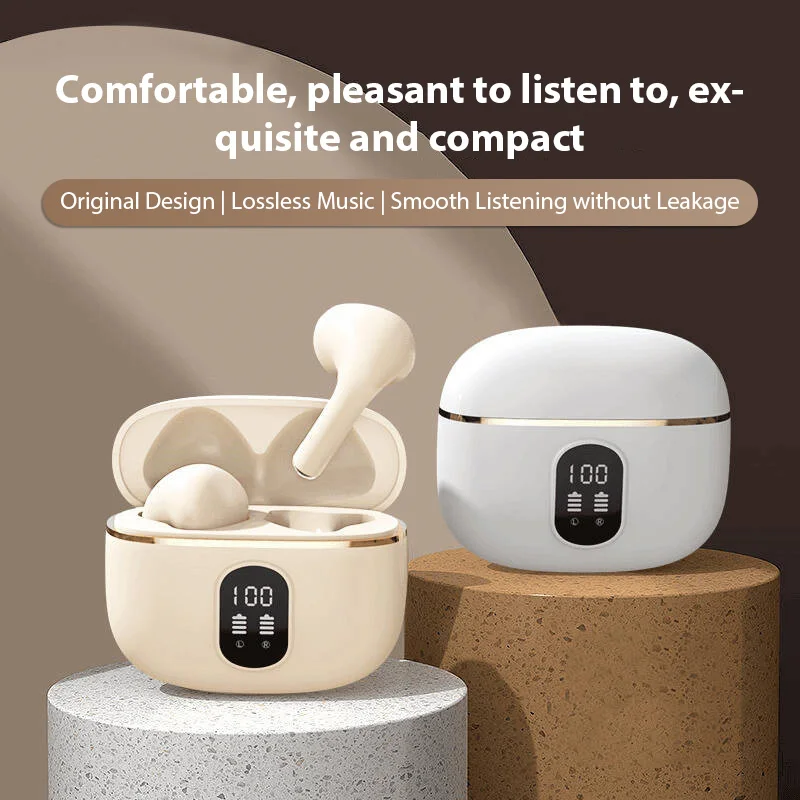 سماعة أذن لاسلكية HIFI صوت ستيريو بلوتوث 5.3 سماعات عرض الطاقة سماعات أذن للحد من الضوضاء لسماعات iPhone وسامسونج