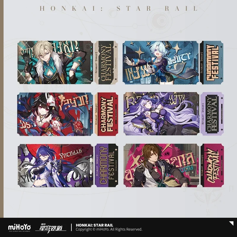 Original Game Honkai Star Rail Official Merch miHoYo SHYY Theme Series Acrylic Collection Set