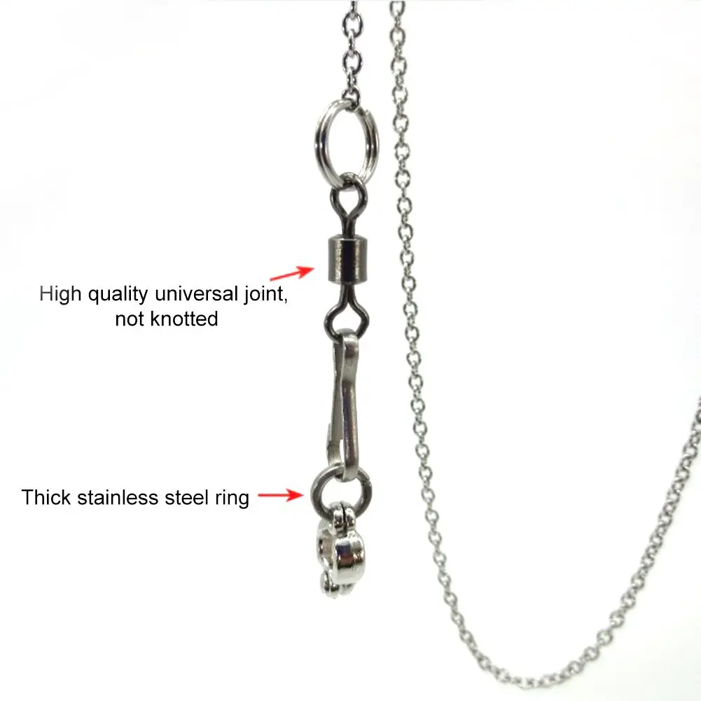 Bird Parrot Foot Chain Stainless Steel Ankle Foot Ring Stand Chain Outdoor Flying Training Bird Accessories 4 Size