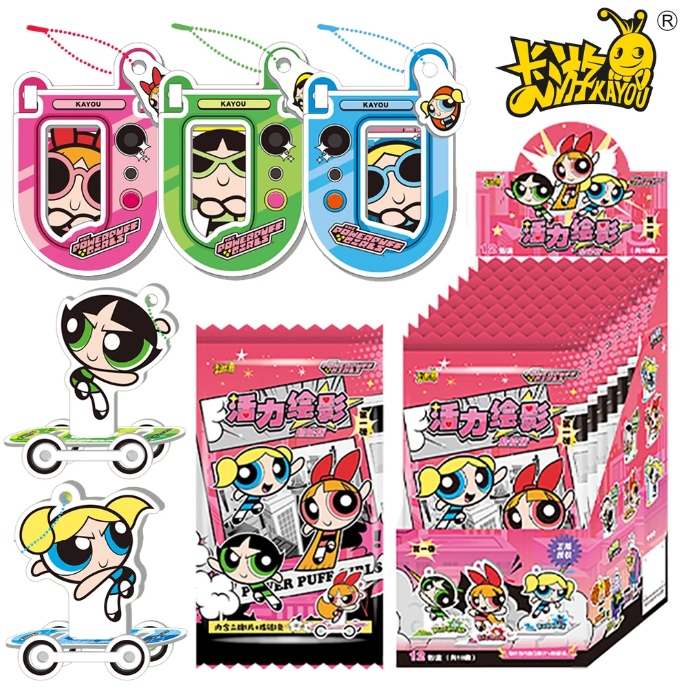 

New Original Kayou The Powerpuff Girls Popular Animation Creative ACG Stand Acrylic Model Toys Children's Room Ornaments Gifts
