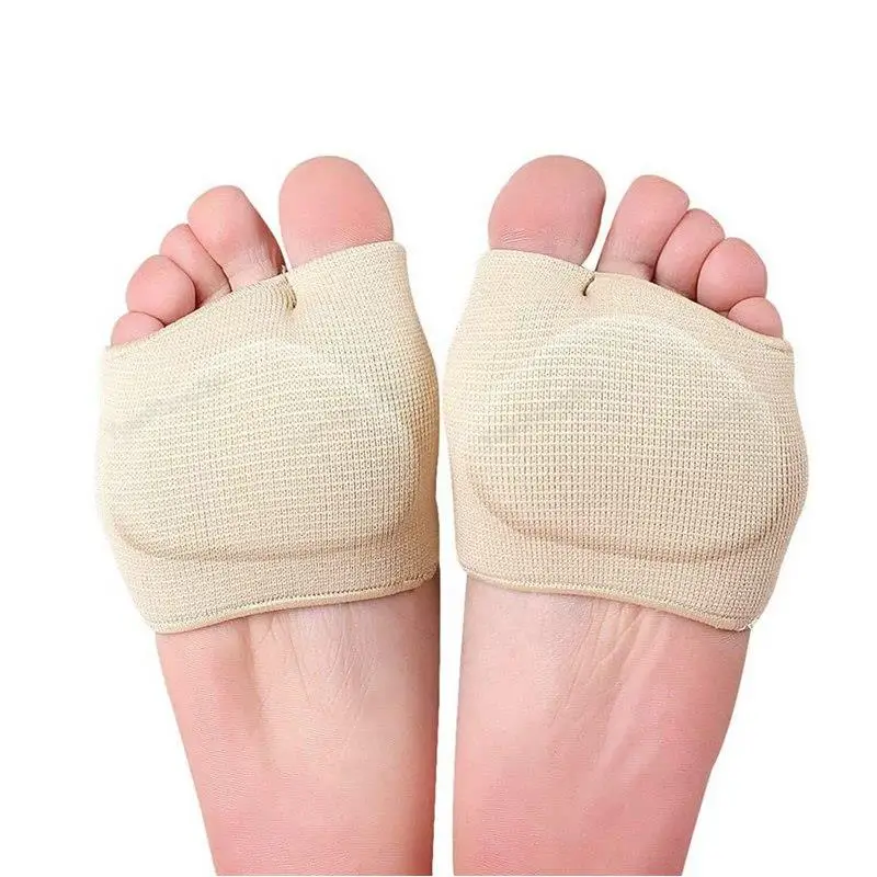 Coussinets de chaussures en silicone, coussinets pour l'avant-pied, semelles orthopédiques pour hommes et femmes, demi-semelles épaisses et confortables, séparateur d'orteils, produits de soins des pieds