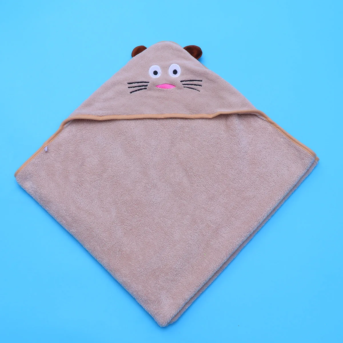 

Cartoon Bathrobe Cyan Elephant Soft Coral Fleece Kids Bath Towel Swimming Cloak for Children 3-12 Children Bathrobe