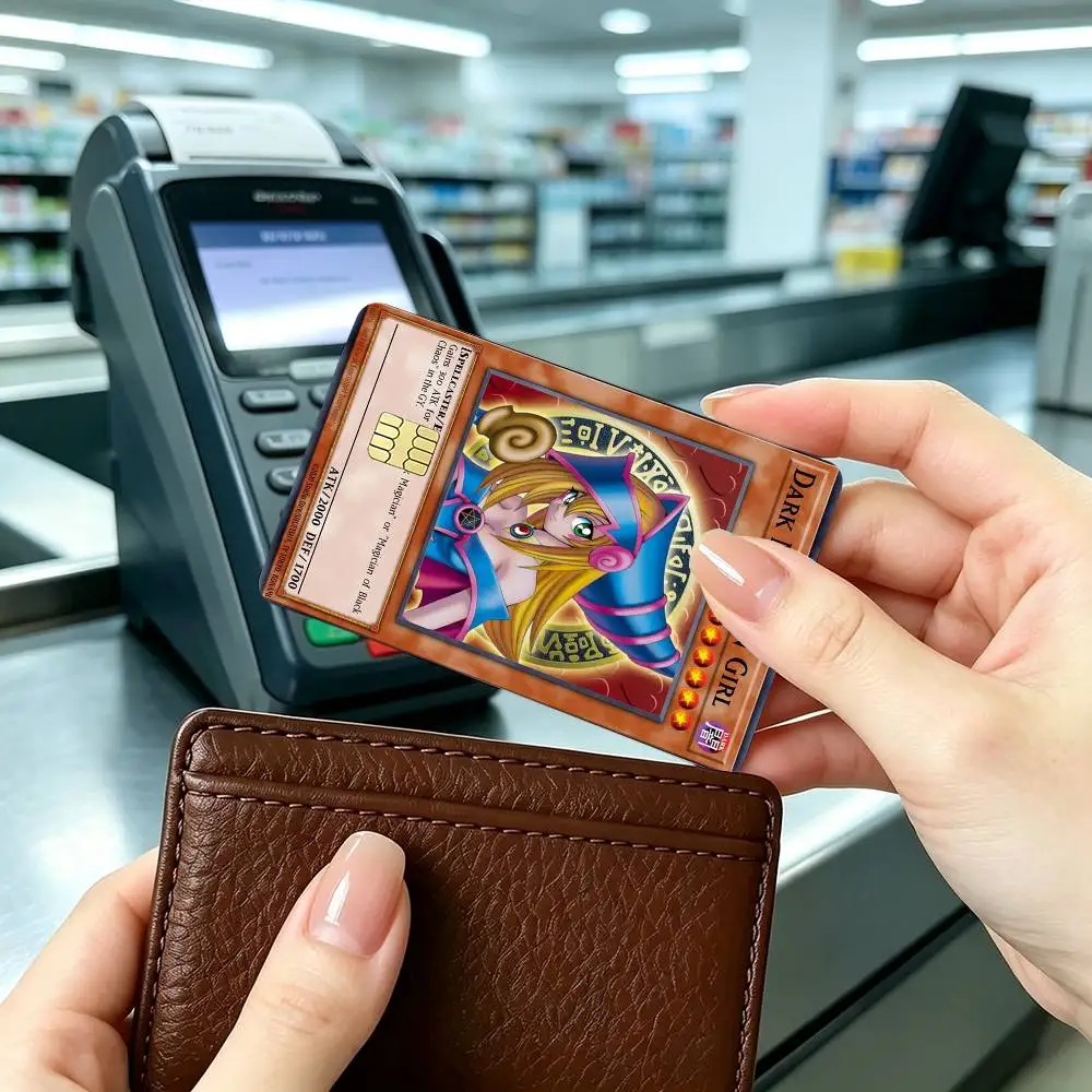 Anime Y-Yu-Gi-Oh  Credit Card HD Stickers Game Card Decal Small Chip Waterproof Sticker Gift