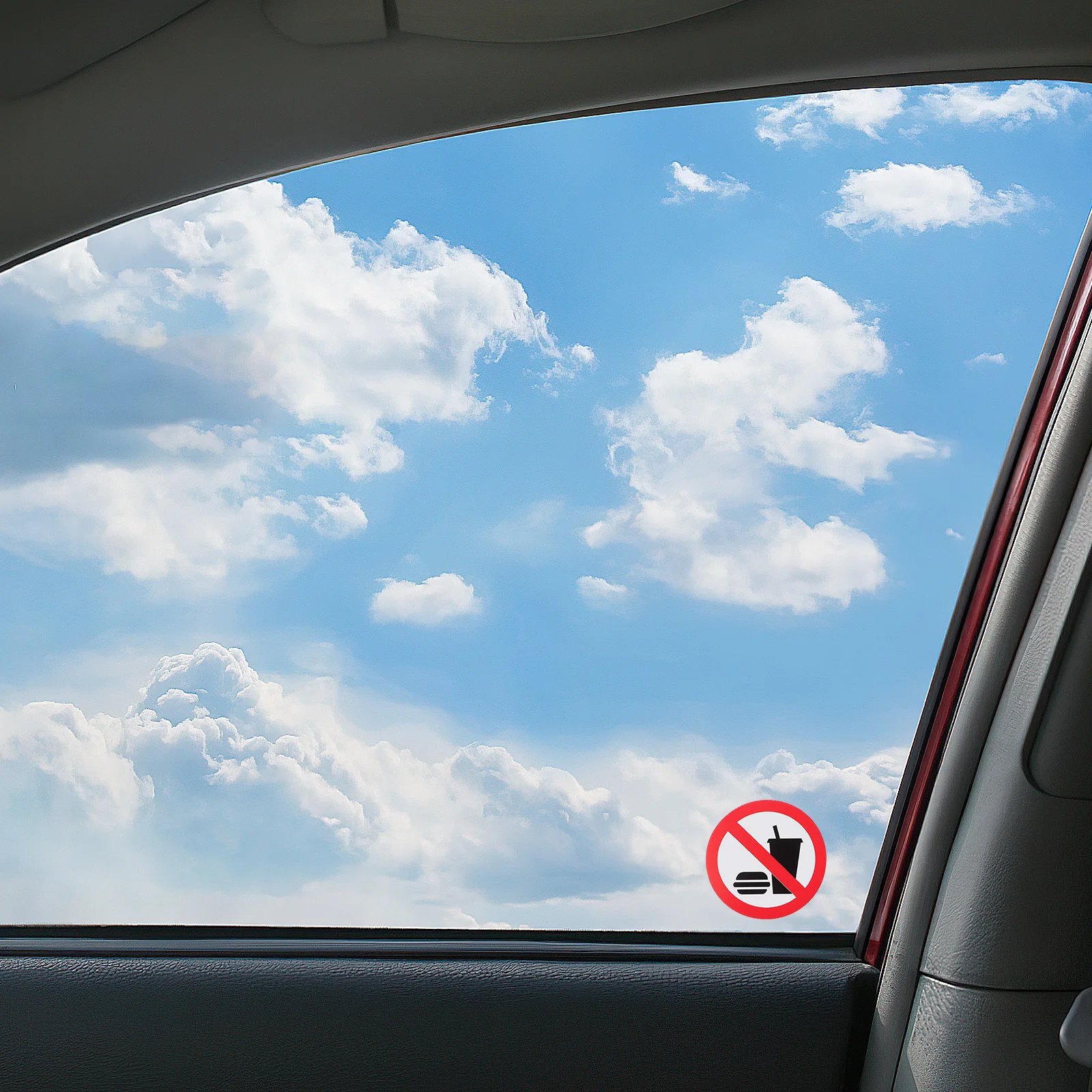 

4pcs No Food Or Drink Sticker Self-Adhesive Door Wall Sign For Office Restaurant Cafe Shop Durable Pvc Warning Label Indoor