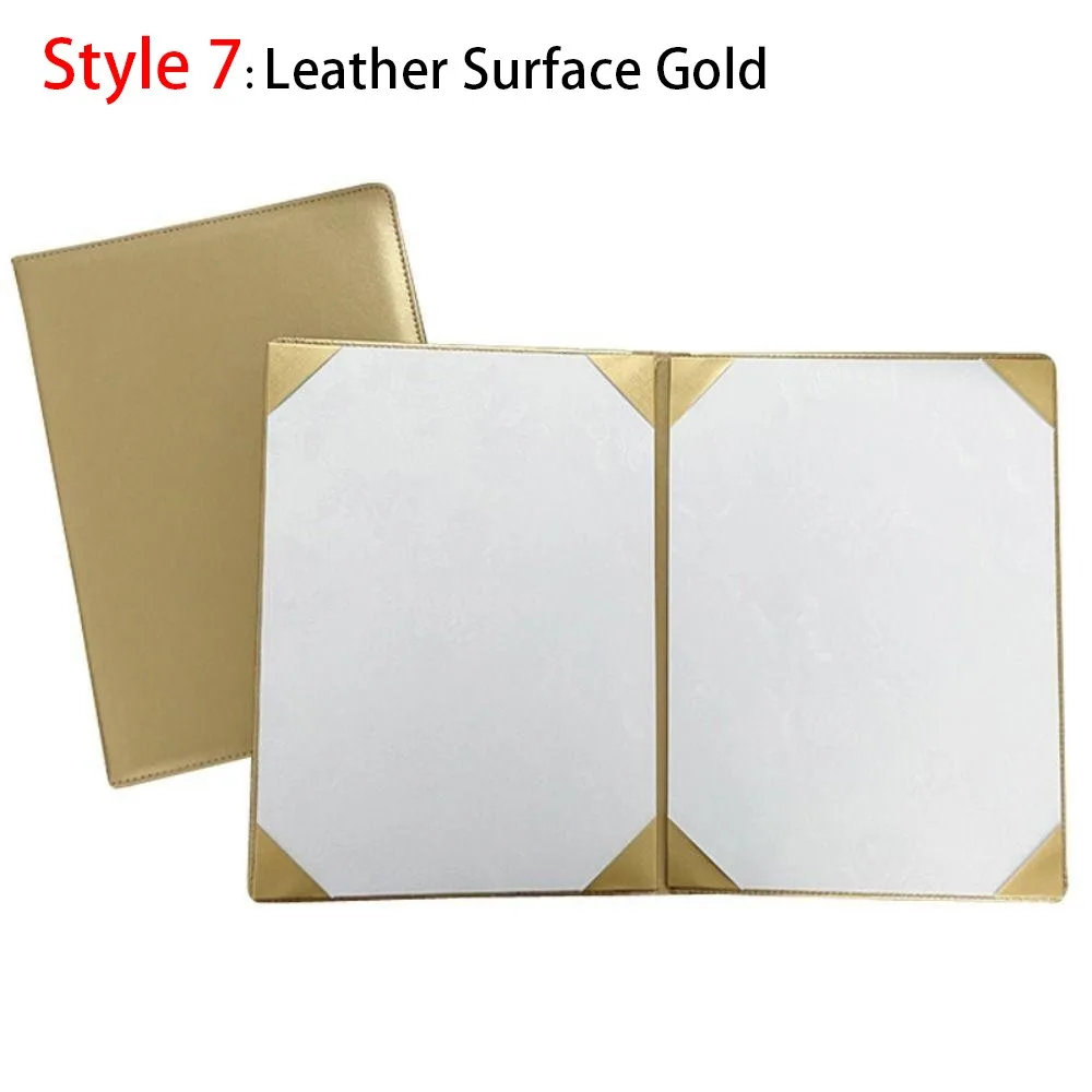 

1 шт. новая поверхность A3 A4 бумага в твердом переплете из искусственной кожи Золотая обложка для сертификата утолщенная красная папка для страниц файлов Hosted Speech