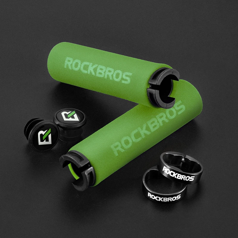 ROCKBROS Fahrradgriffe Rutschfeste Stoßdämpfende Schwamm-Lenkergriffe MTB Rennrad-Griffe Ultraleichte Fahrradlenker