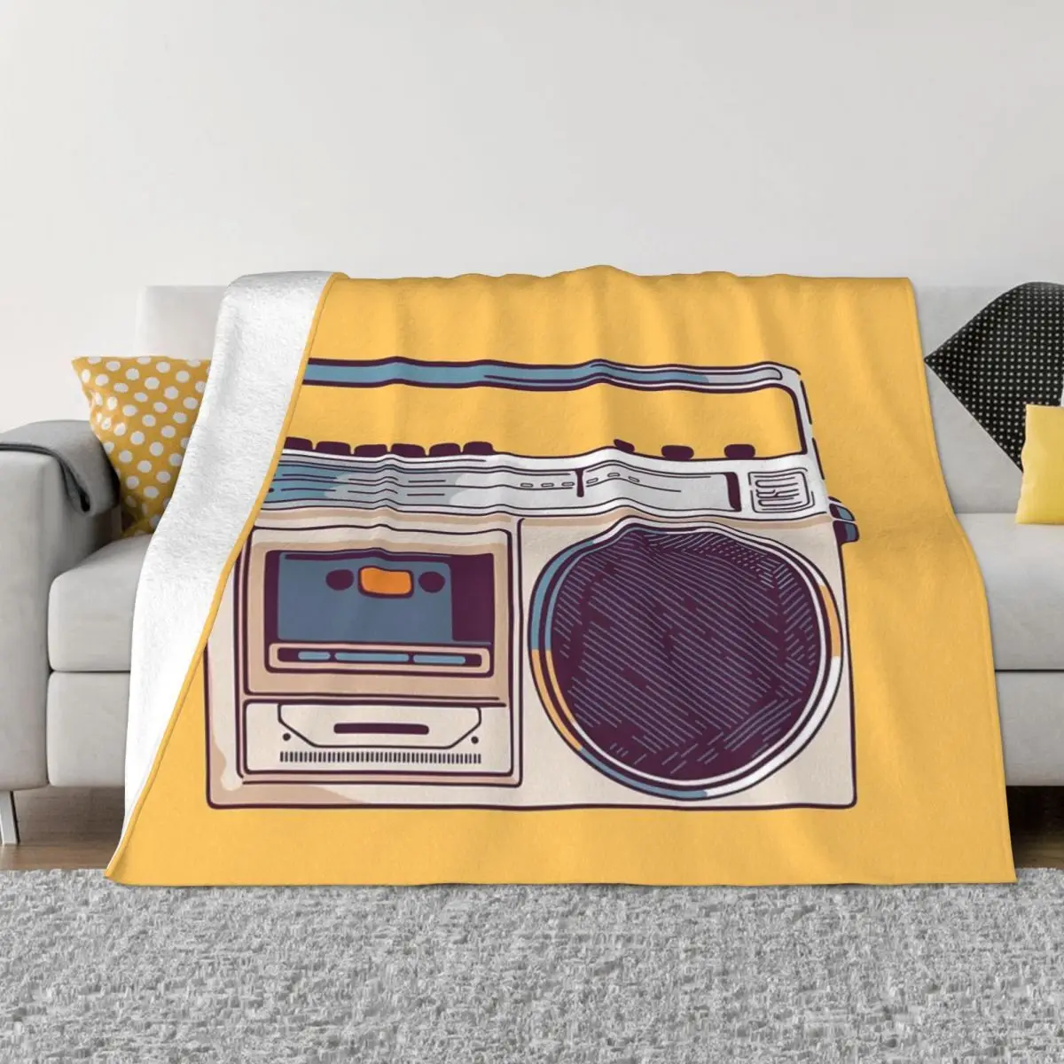 Retro Radio Boombox Home Bedroom Quilt For Bed Home And Decoration Throw Blanket