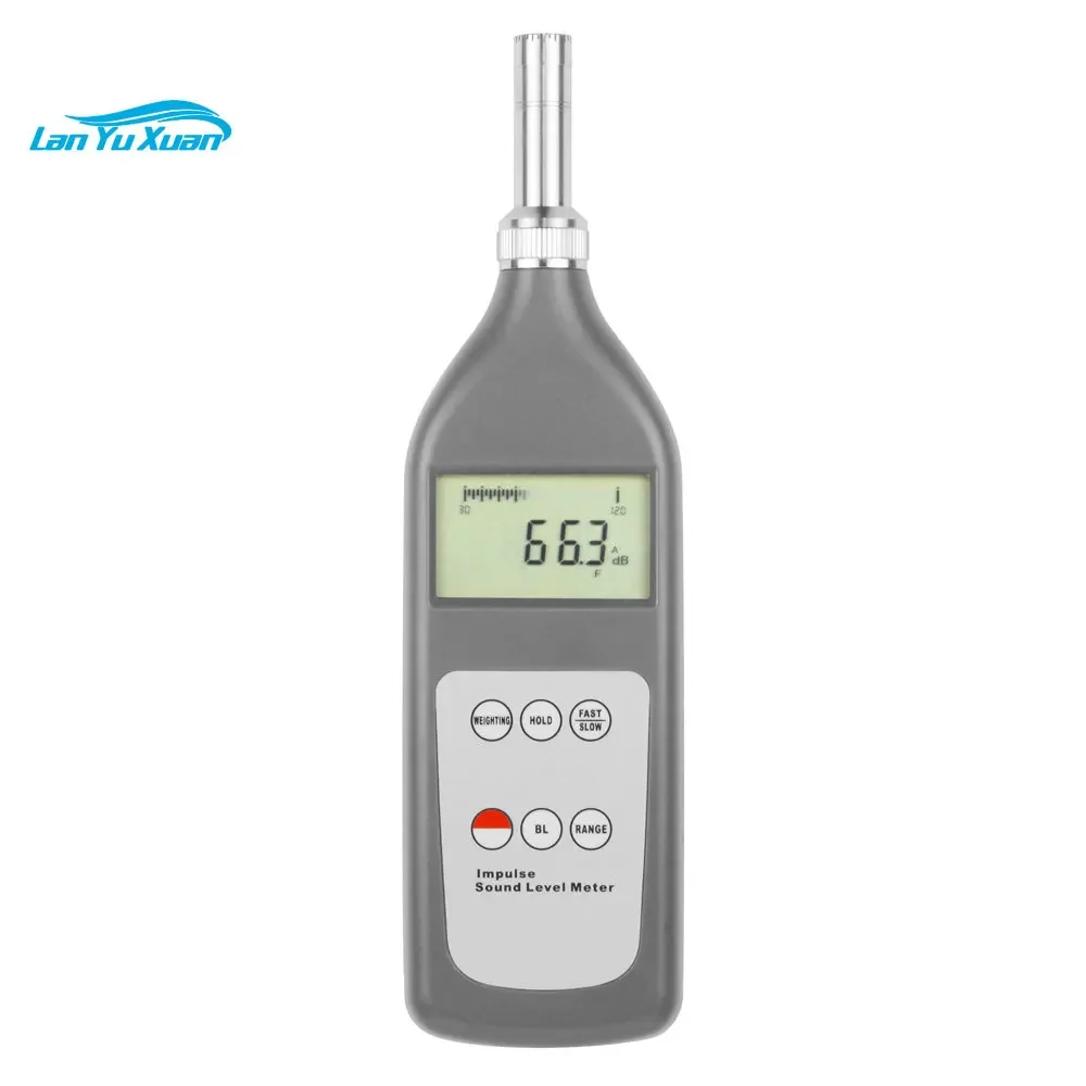 Impulse Sound Level Meter SL-5868I measures the exponential time weighted sound level Measuring Range 25dB~130dB