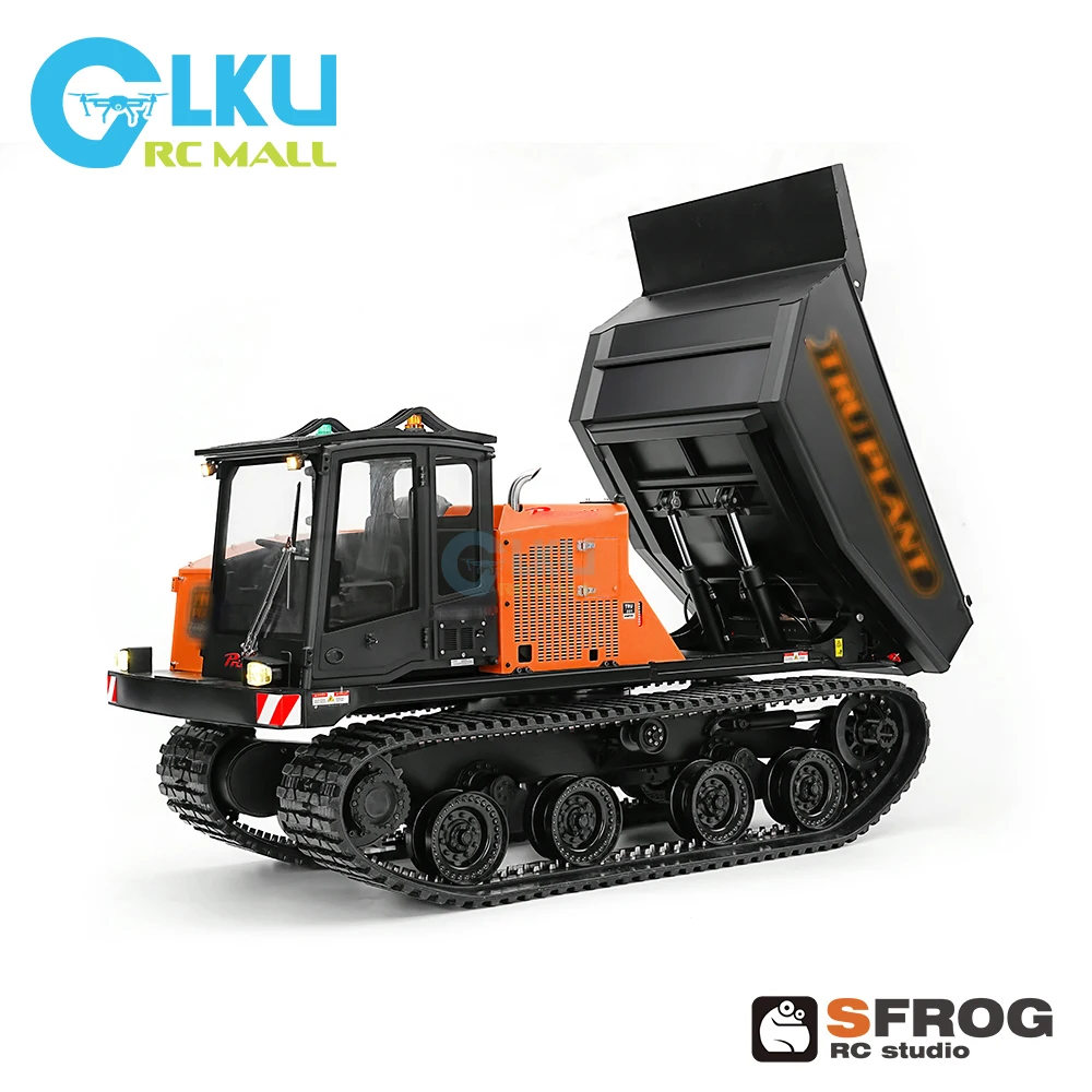 Frog Model Custom Orange Version T14R Crawler Transporter High Simulation Metal Model 1/14 Ready to Run