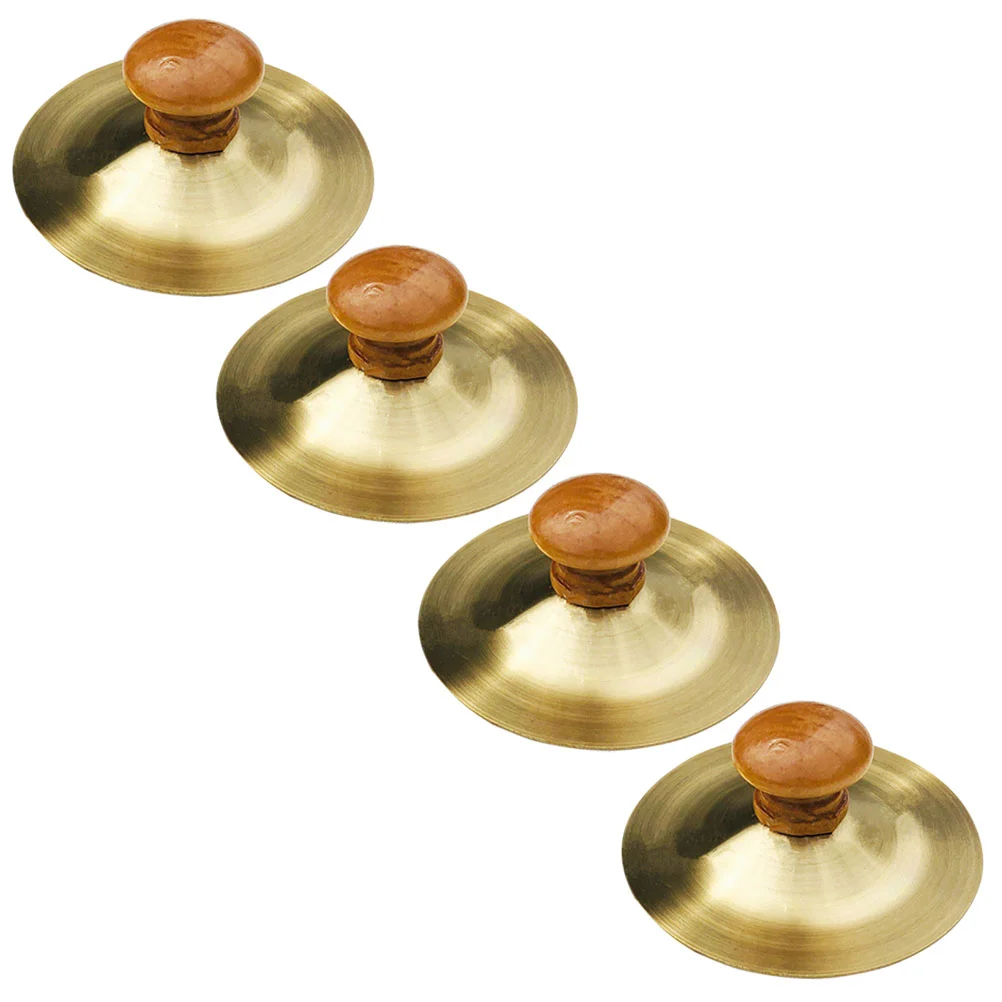 

4 Pcs Children's Percussion Instrument Kids Toys Finger Cymbals Metal for Mini Instruments Small Musical Belly Dancing